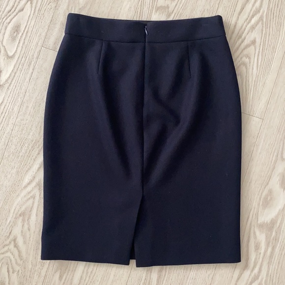 J. Crew Navy Wool No 2 Pencil Skirt Sz 8P - Picture 5 of 9